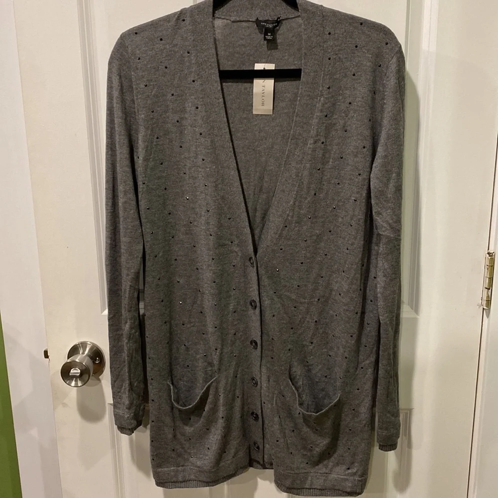 Ann Taylor Cashmere Blend Long Lightweight Cardigan NWT